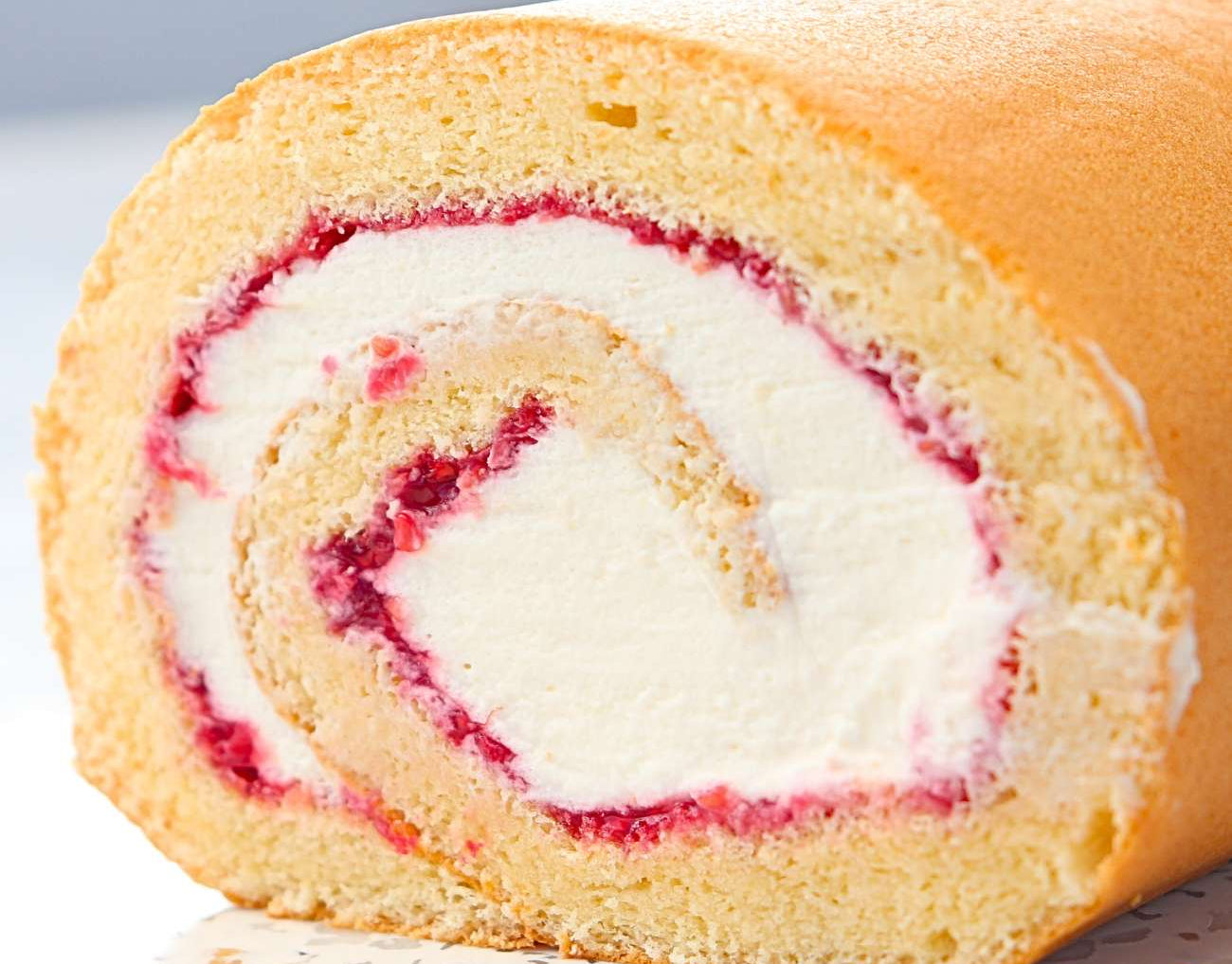 Strawberry & Raspberry Swiss Roll